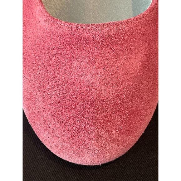 ~ Garnet Hill Suede Leather Prima Ankle Wrap Ballet Flats 9.5 Pink Tie 9 1/2 wmn - Picture 4 of 13